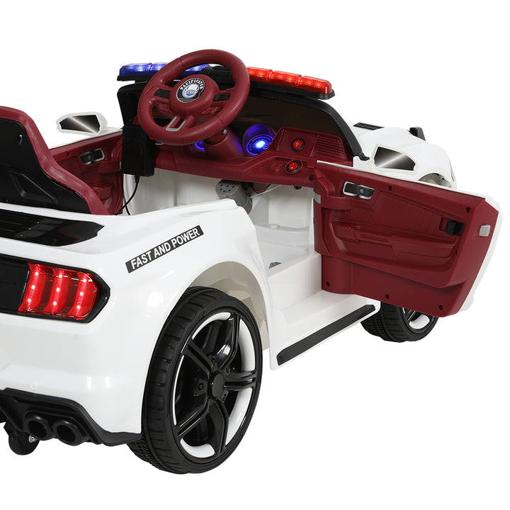 Patrol Police ride on car Battery Powered Toys 12V White