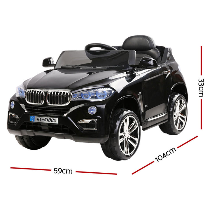 BMW-Inspired X5 Ride on car w/Remote 6V Black