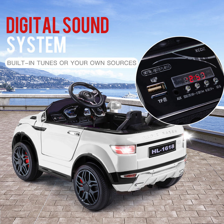 Land Rover Licensed Ride On Car w/Remote 12V Battery White