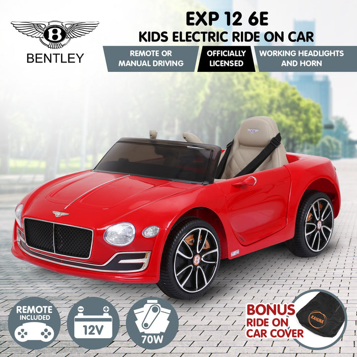 Bentley Continental Speed 6E Licensed Ride On Electric Car Remote Control - Red