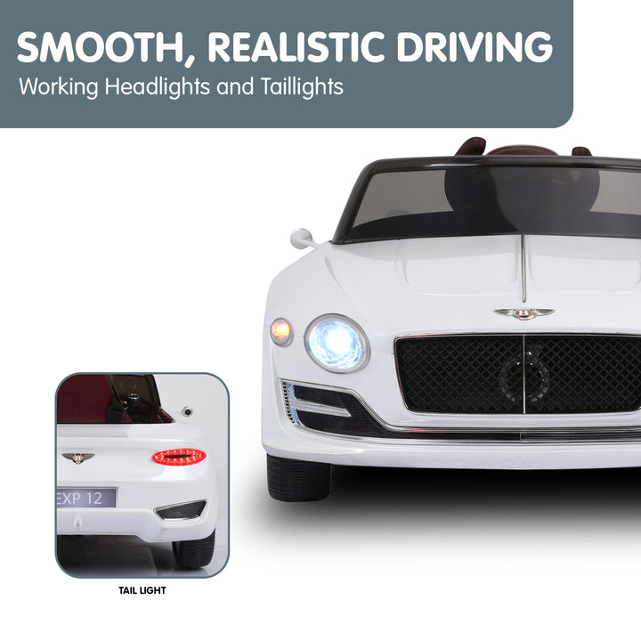 Bentley Continental Speed  6E Licensed Ride On Electric Car Remote Control - White
