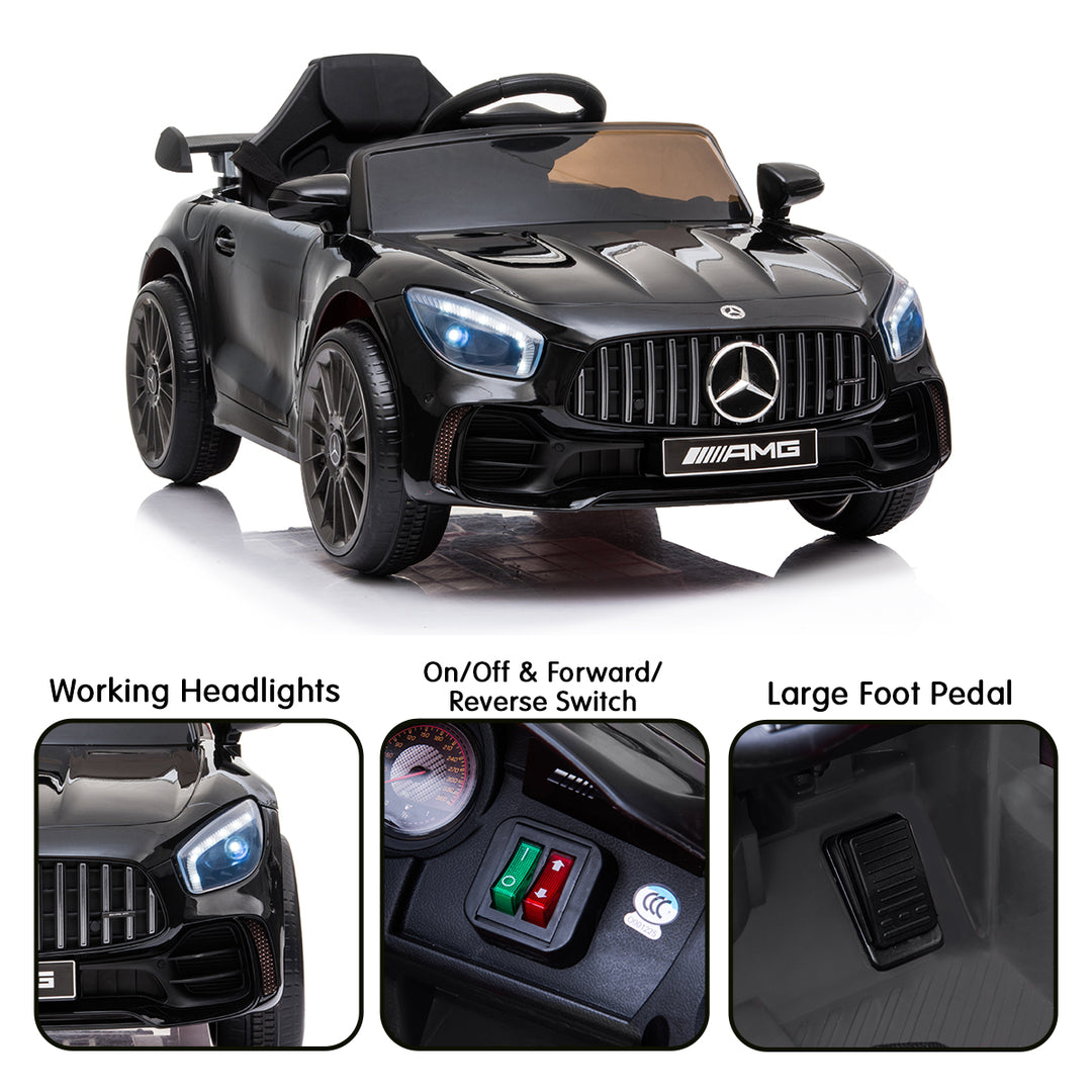 Mercedes Benz AMG GTS Licensed Electric Ride On Car Remote Control - Black