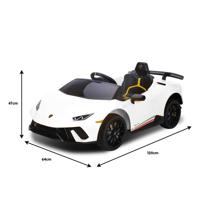 Lamborghini Performante Electric Ride On Car Remote Control - White