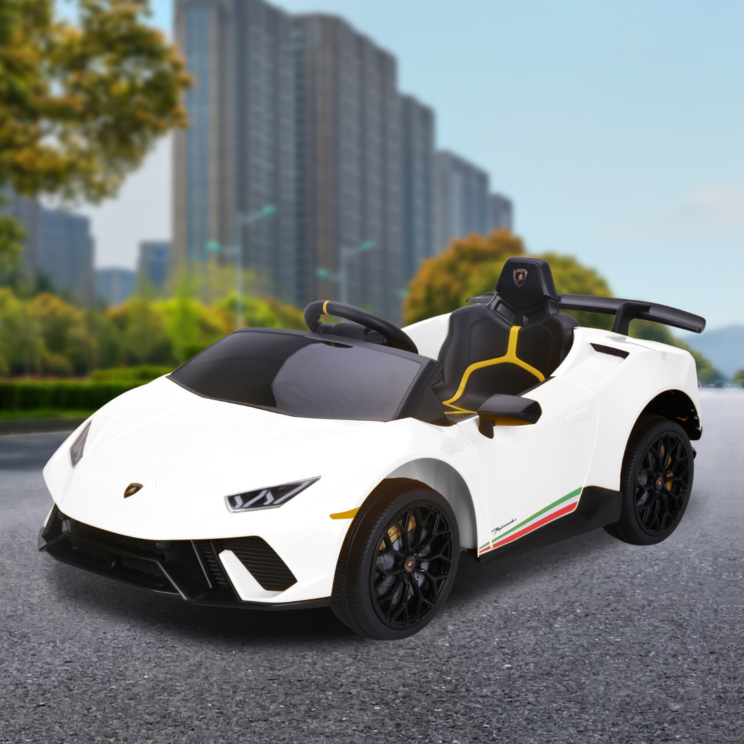 Lamborghini Performante Electric Ride On Car Remote Control - White