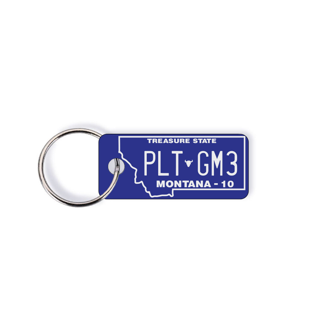 Montana MT State License Plate Custom Keychain
