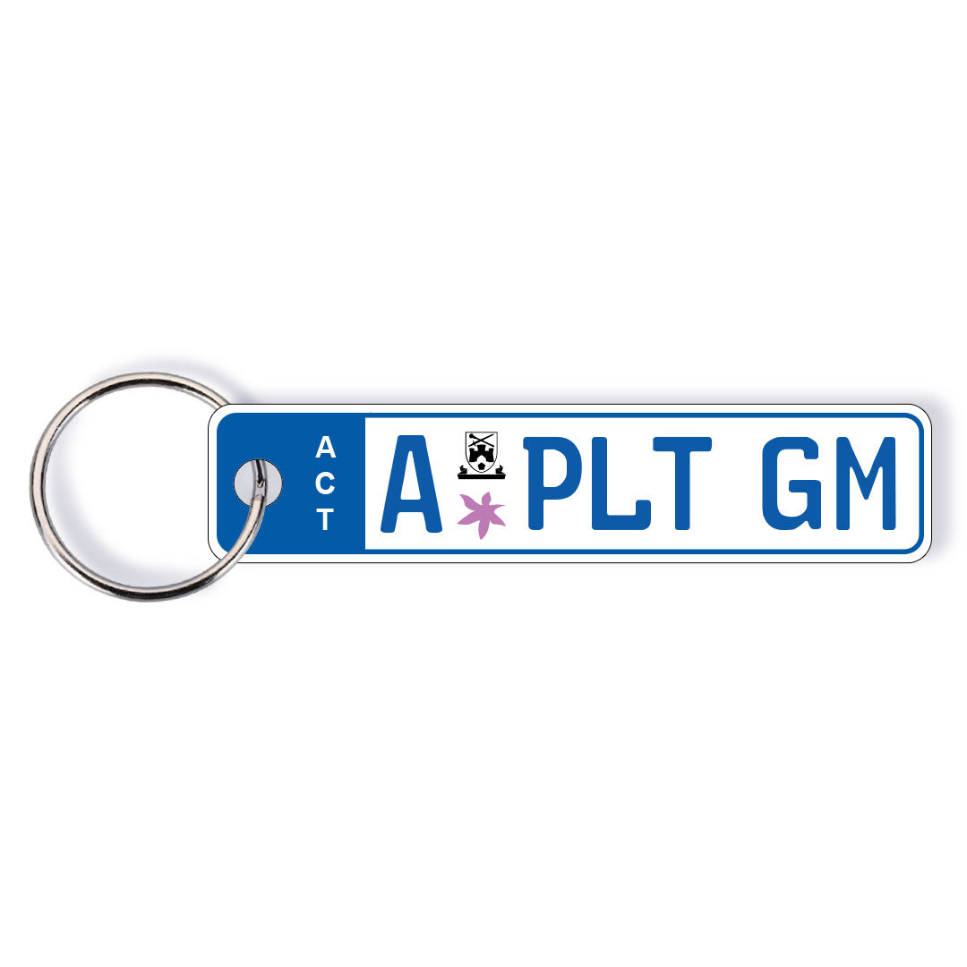 ACT Euro Licence Plate Custom Keychain