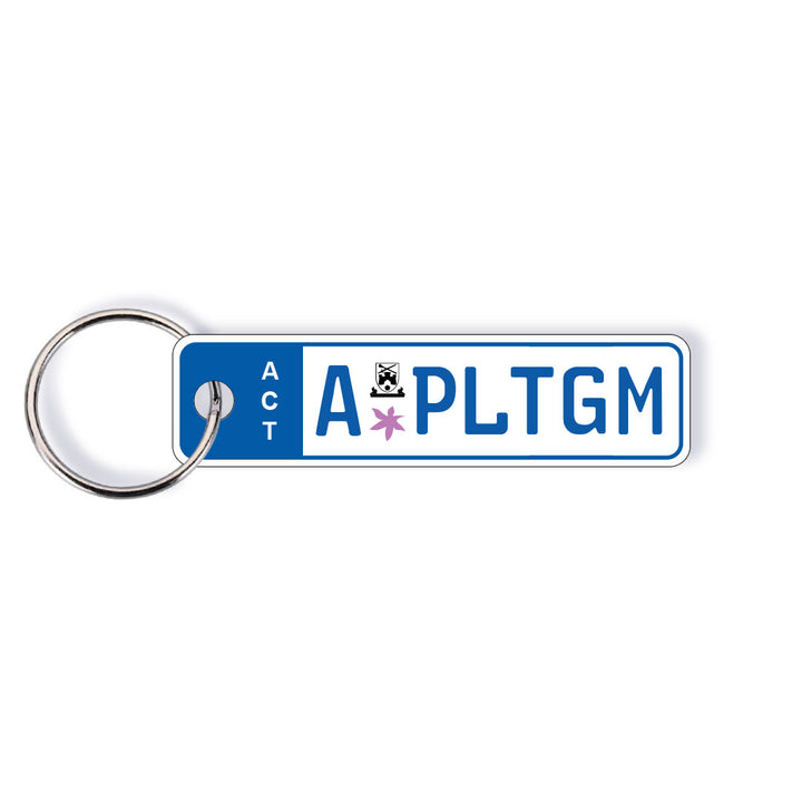 ACT Euro Licence Plate Custom Keychain