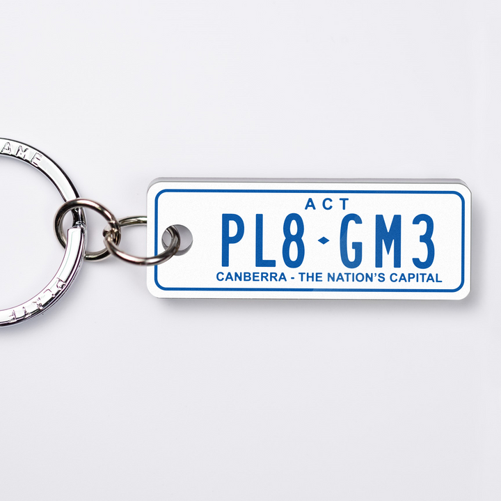 ACT General Issue Licence Plate Custom Keychain