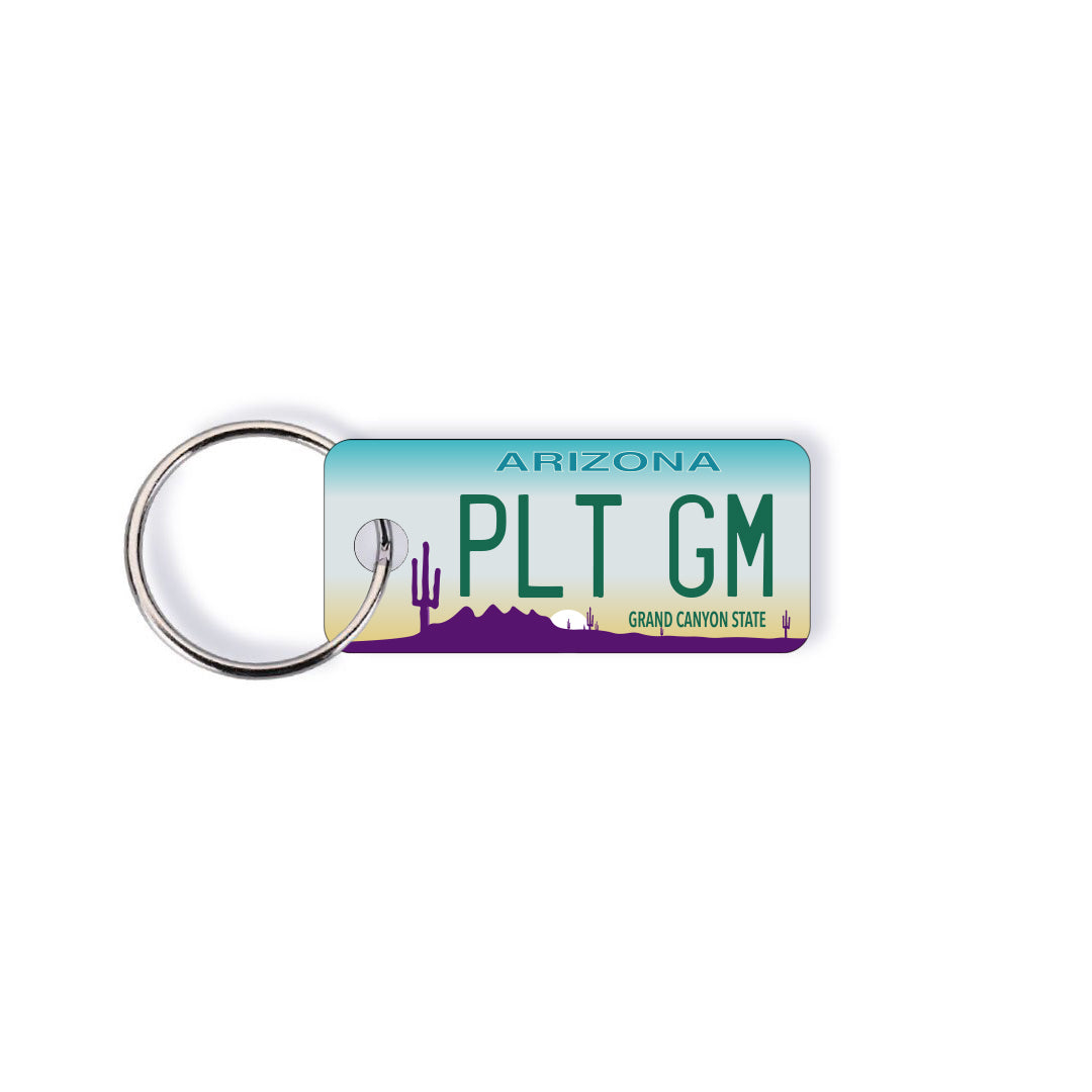 Arizona AZ State License Plate Custom Keychain