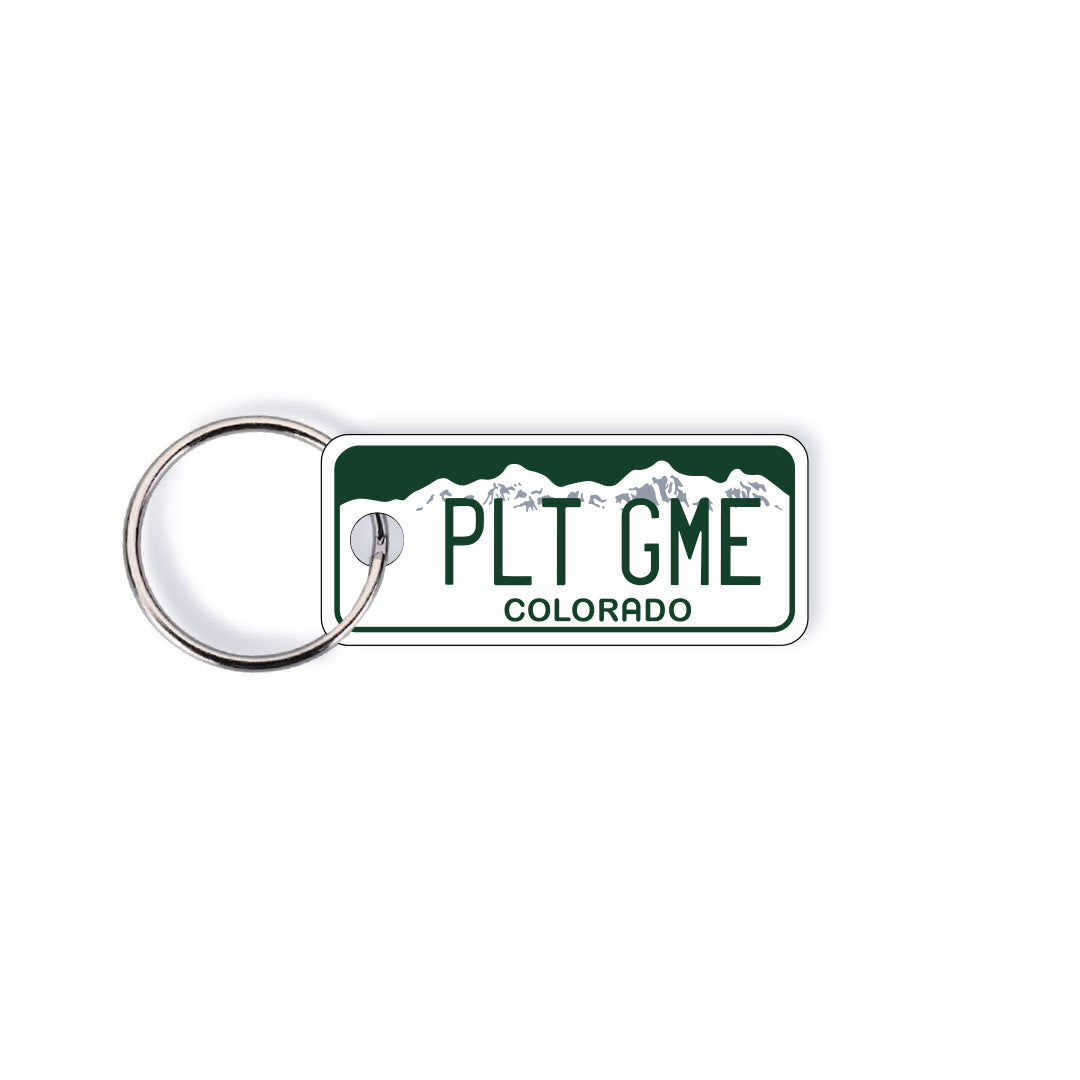Colorado CO State License Plate Custom Keychain