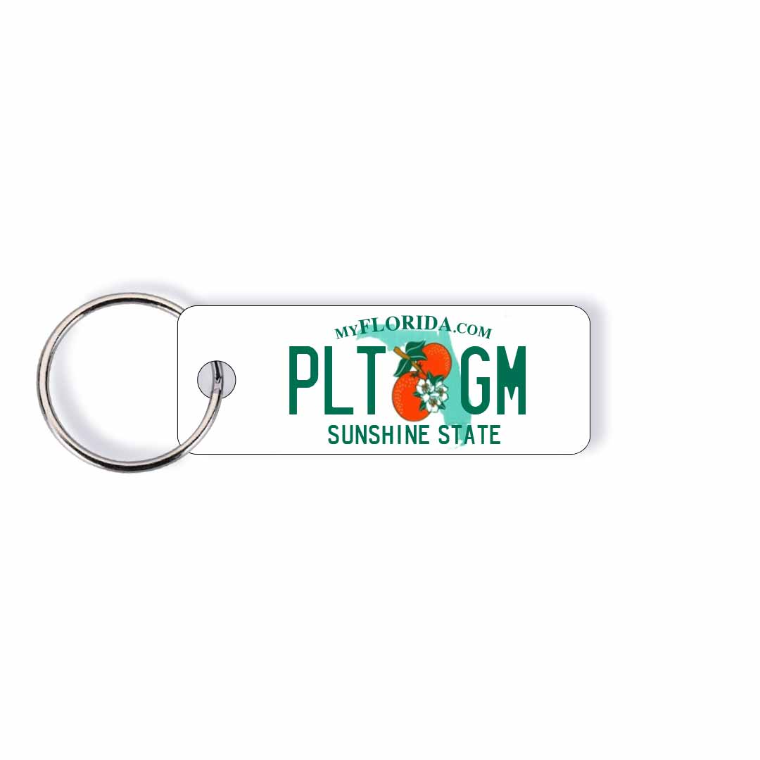 Florida FL State License Plate Custom Keychain