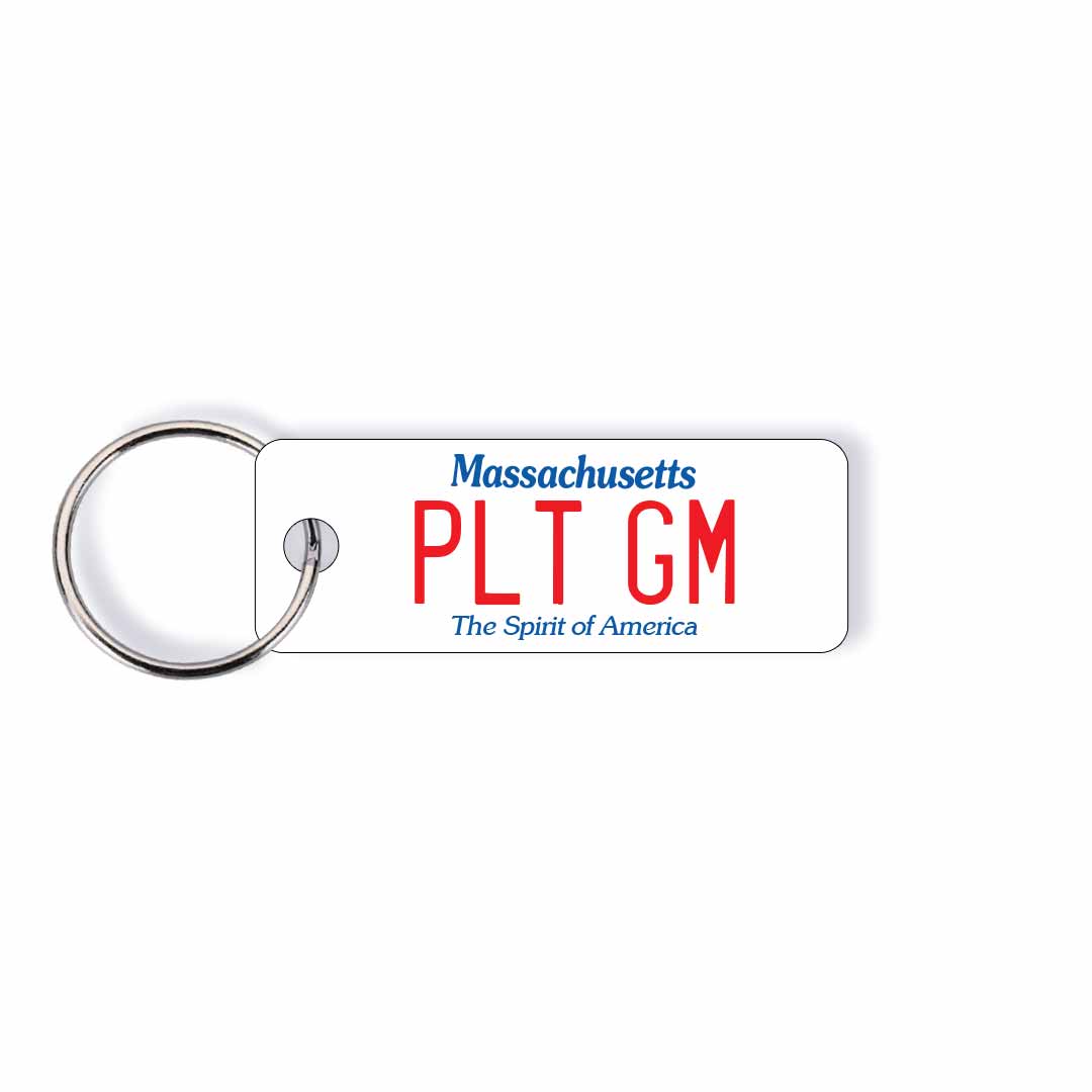 Massachusetts MA State License Plate Custom Keychain