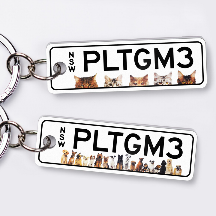 NSW Animals Range Licence Plate Custom Keychain