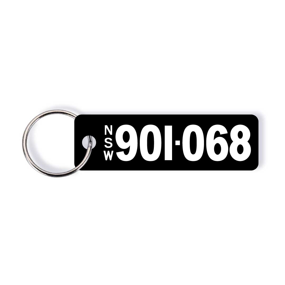 NSW Heritage (Numeric) Licence Plate Custom Keychain 🕹️