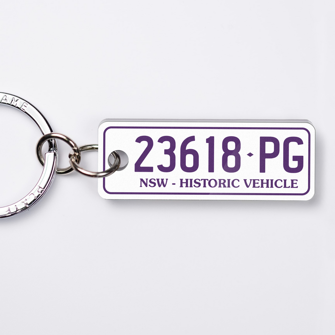 NSW Historic Licence Plate Custom Keychain