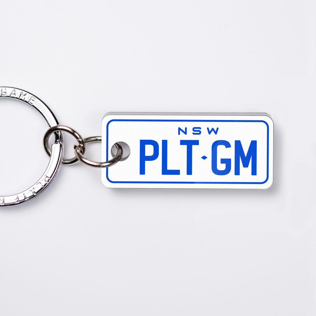 NSW Motorbike Colour on White Licence Plate Custom Keychain 🏍️