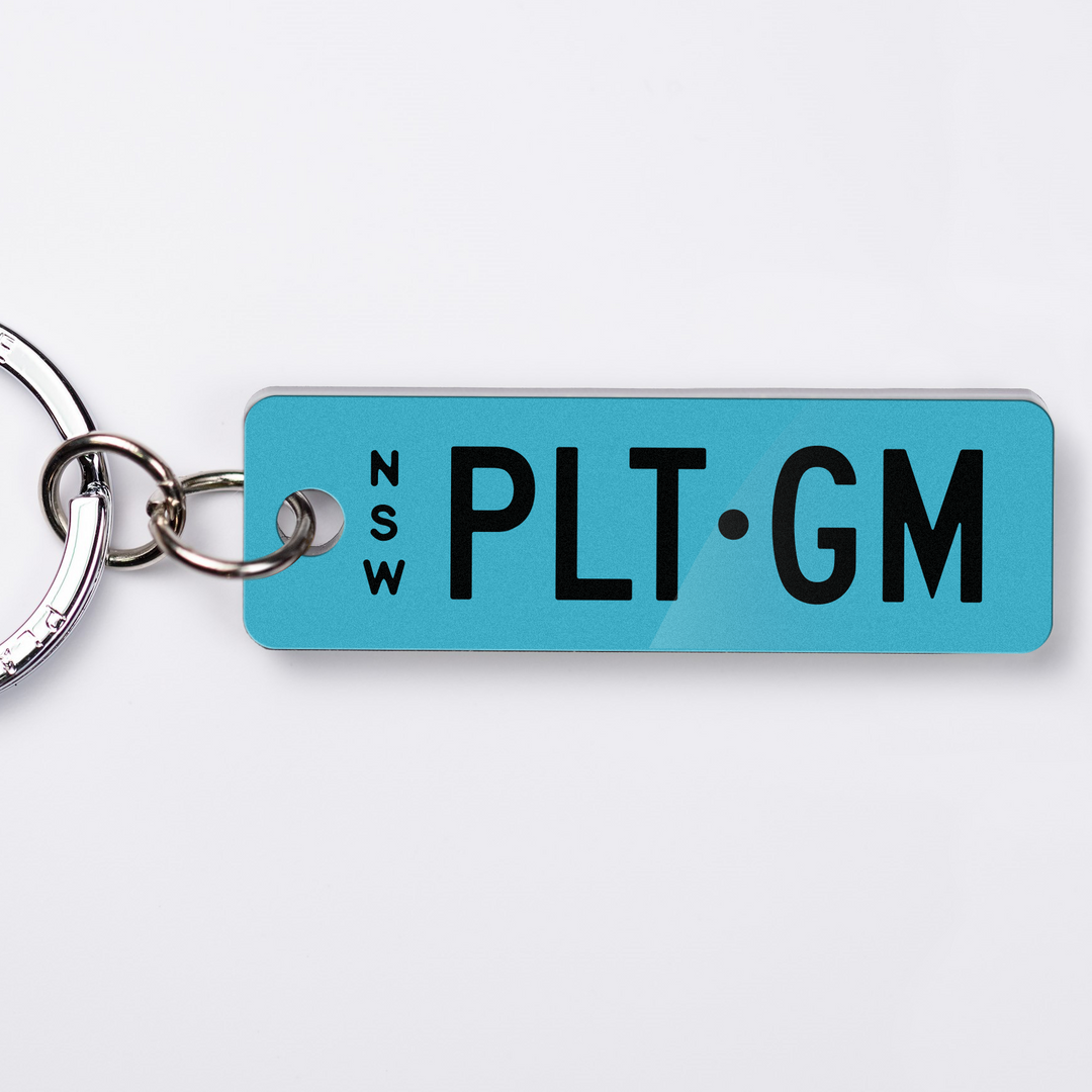 NSW Pastel Range Licence Plate Custom Keychain
