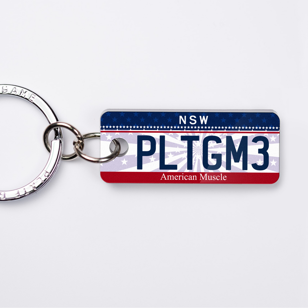 NSW American (USA) Licence Plate Custom Keychain 🇺🇸