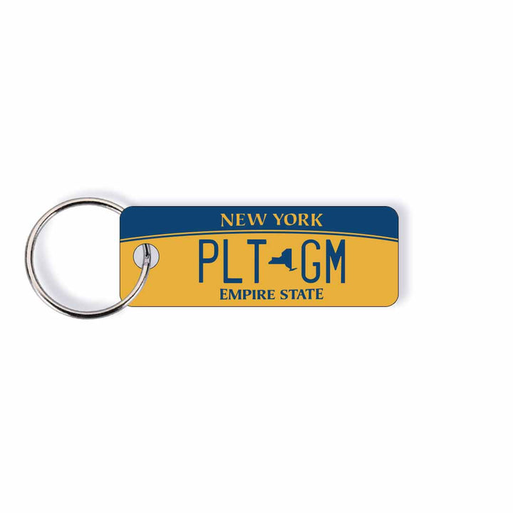 New York NY State License Plate Custom Keychain