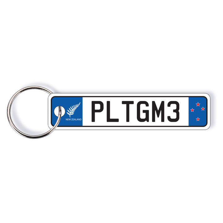 NZ 'EU' Licence Plate Custom Keychain