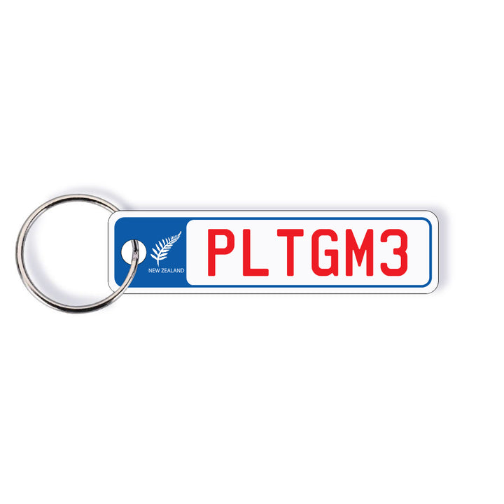 NZ 'EU' Licence Plate Custom Keychain