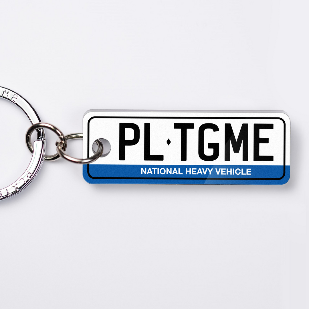 National Heavy Vehicle Licence Plate Custom Keychain 🚚