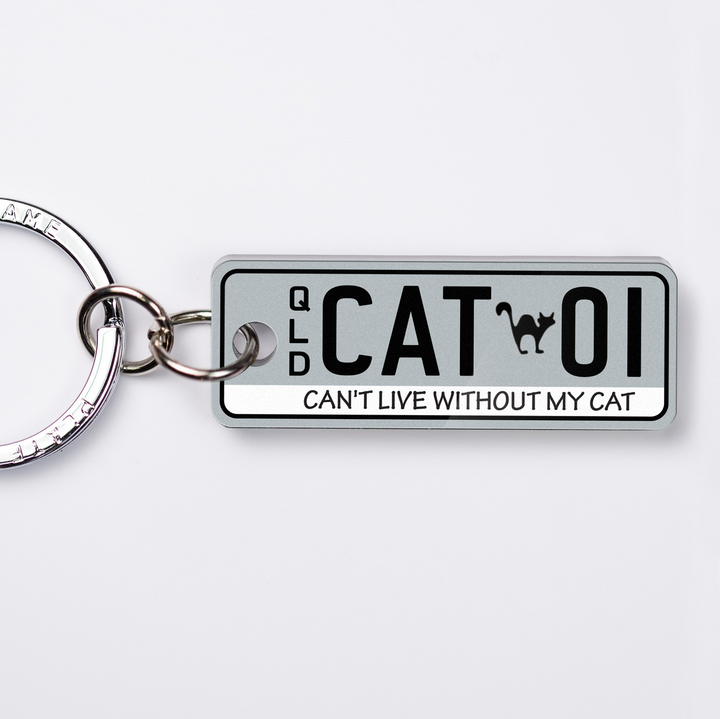 QLD Charity Licence Plate Custom Keychain