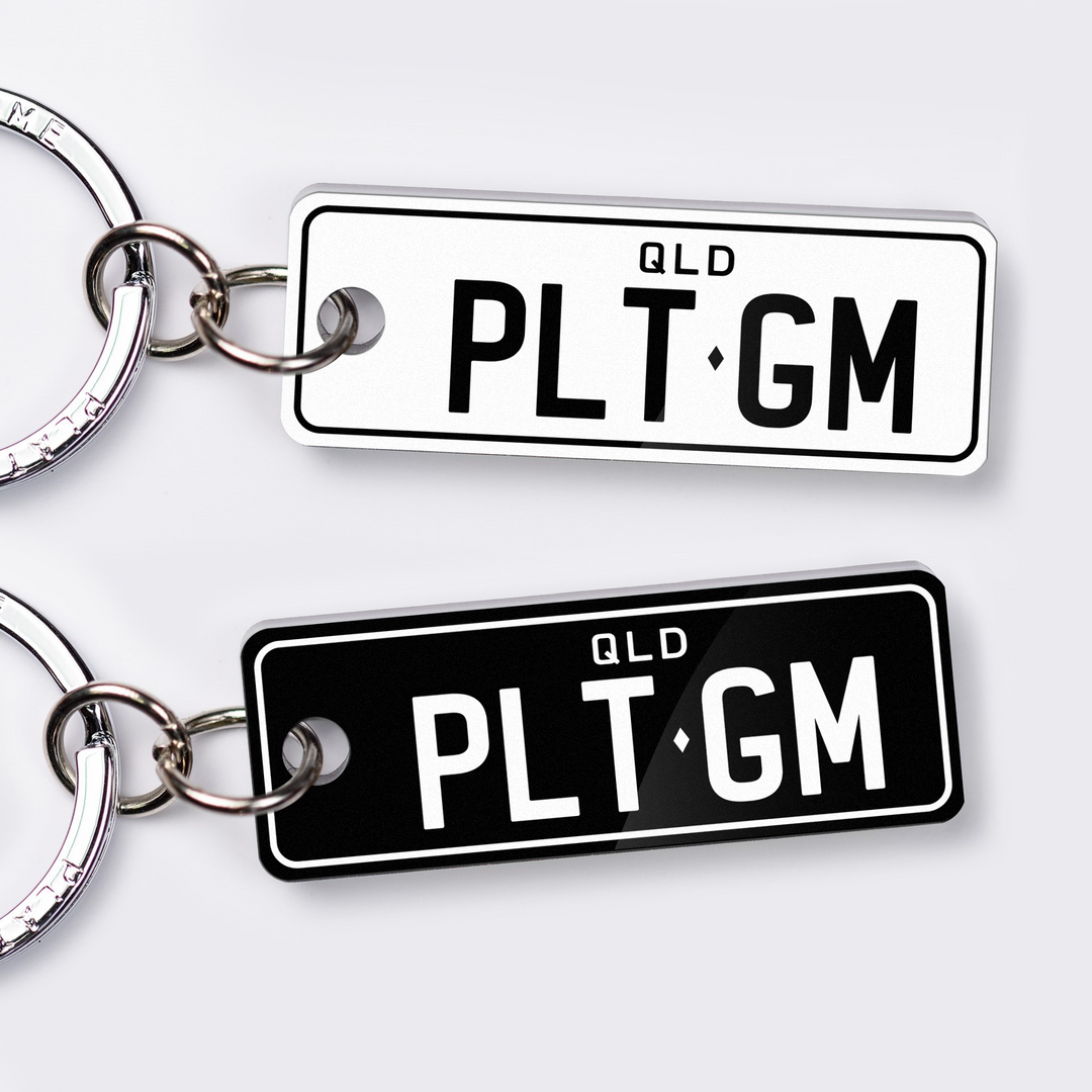 QLD Classic Licence Plate Custom Keychain