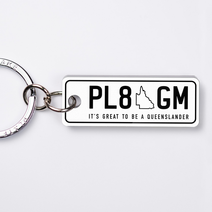 QLD Queenslander Licence Plate Custom Keychain