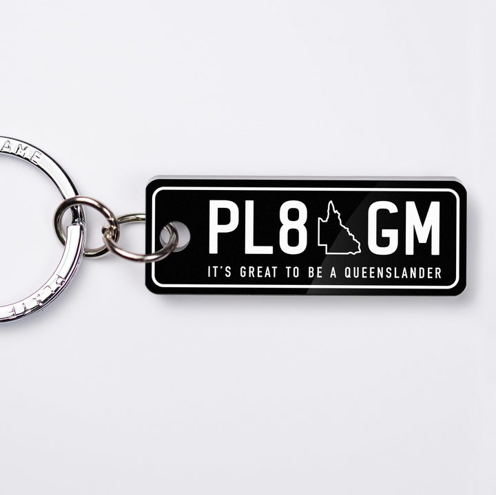 QLD Queenslander Licence Plate Custom Keychain