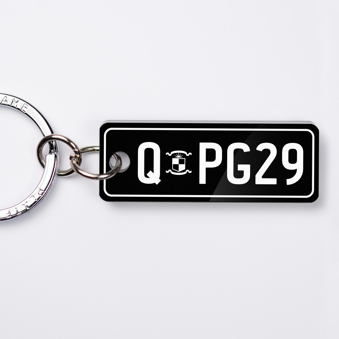 QLD Signature Licence Plate Custom Keychain