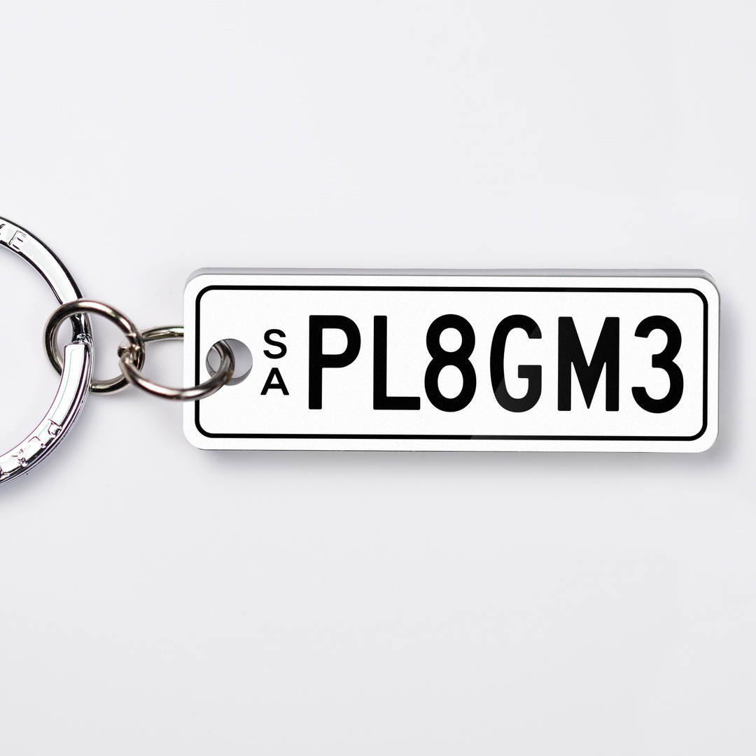 SA Premium Licence Plate Custom Keychain