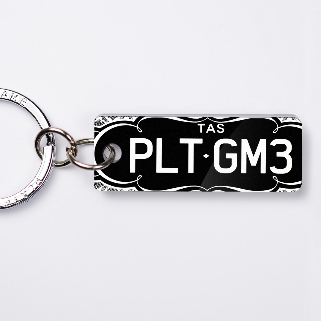 TAS Chic Licence Plate Custom Keychain