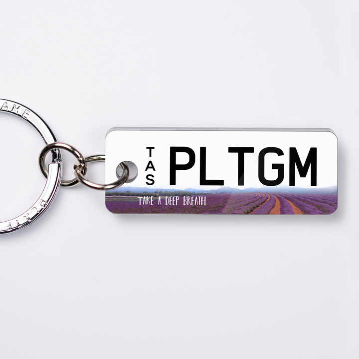 TAS Explore Licence Plate Custom Keychain