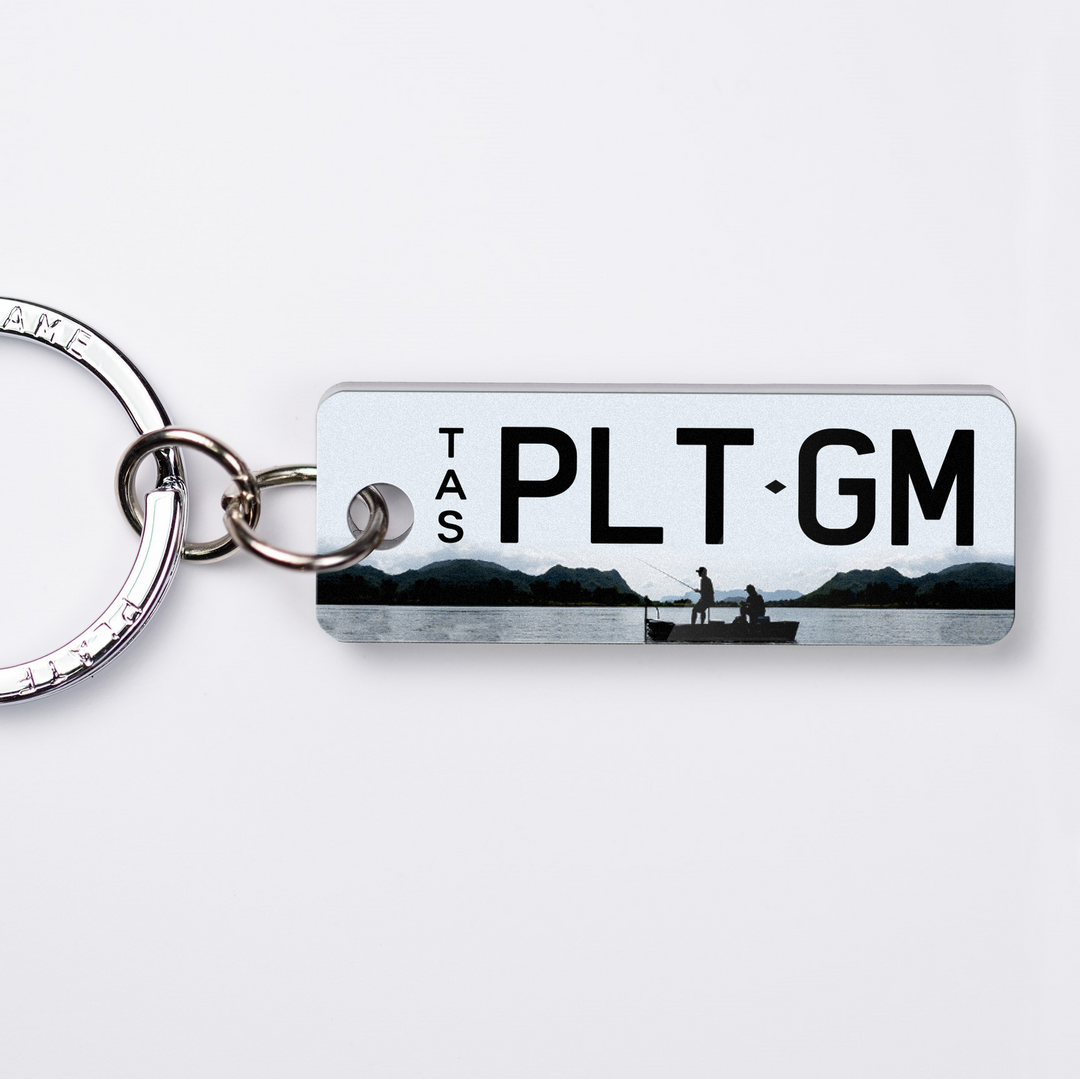 TAS Great Outdoors Licence Plate Custom Keychain