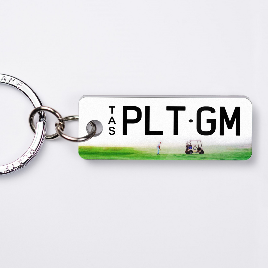 TAS Great Outdoors Licence Plate Custom Keychain