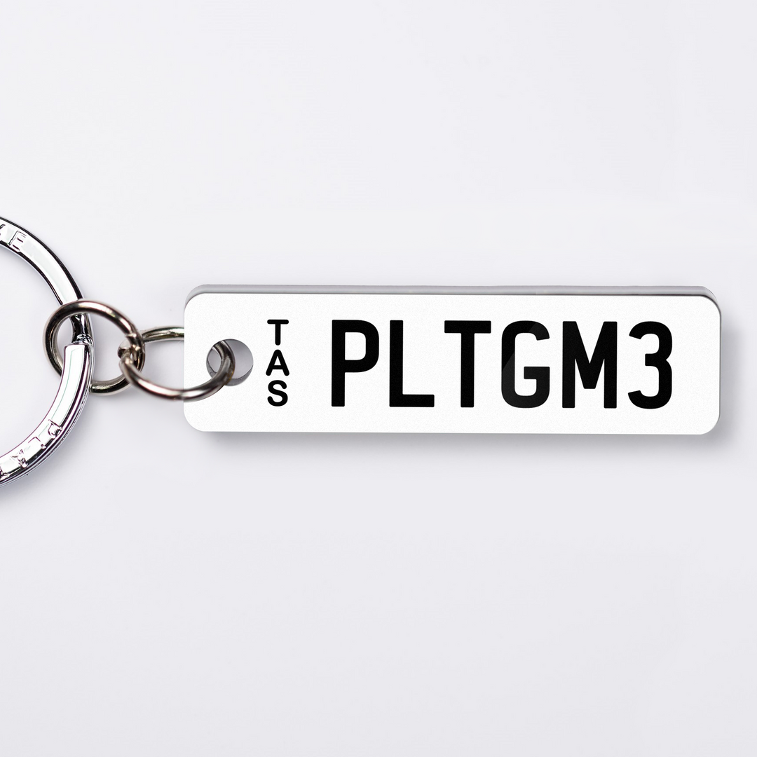 TAS Prestige Licence Plate Custom Keychain