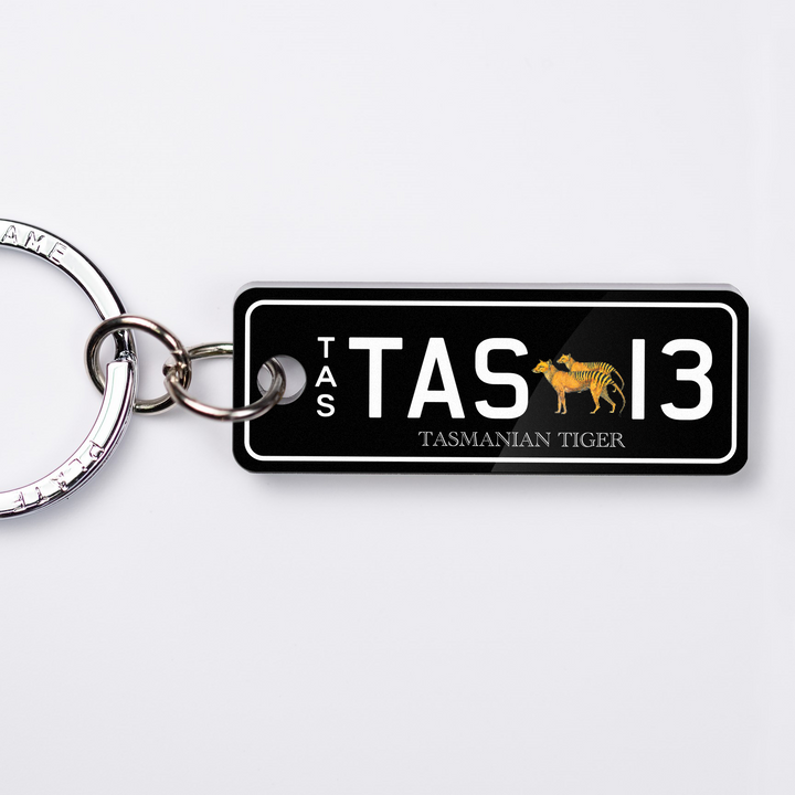 TAS Tassie Licence Plate Custom Keychain