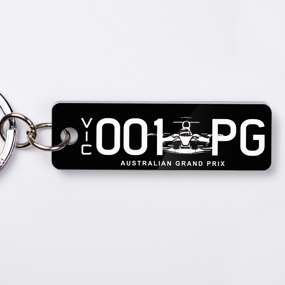 VIC Grand Prix Licence Plate Custom Keychain