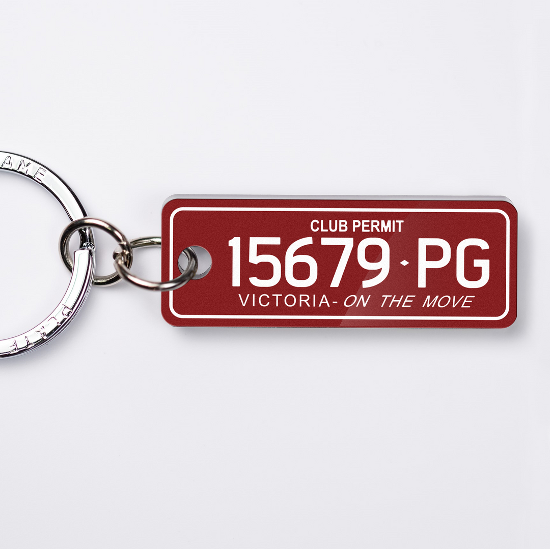 VIC Club Permit Licence Plate Custom Keychain ♣️