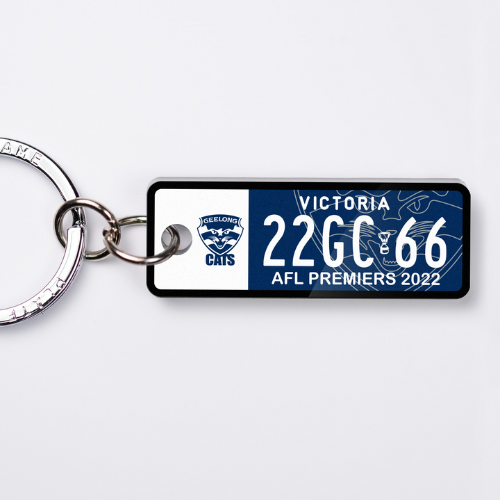VIC AFL Premiership Licence Plate Custom Keychain 🏉