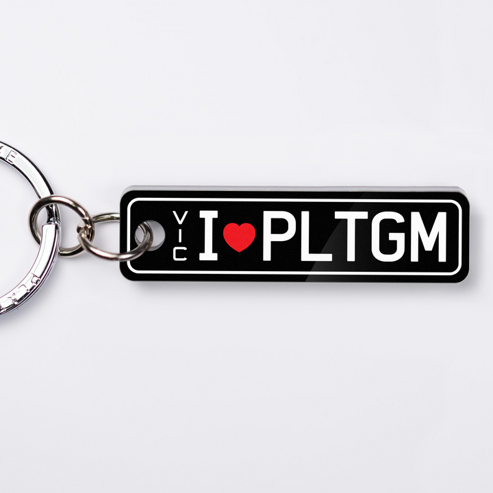 VIC I Love (Heart) Licence Plate Custom Keychain ❤️