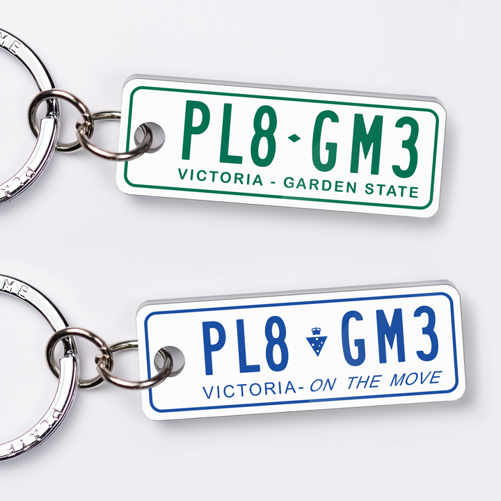 VIC Retro Licence Plate Custom Keychain