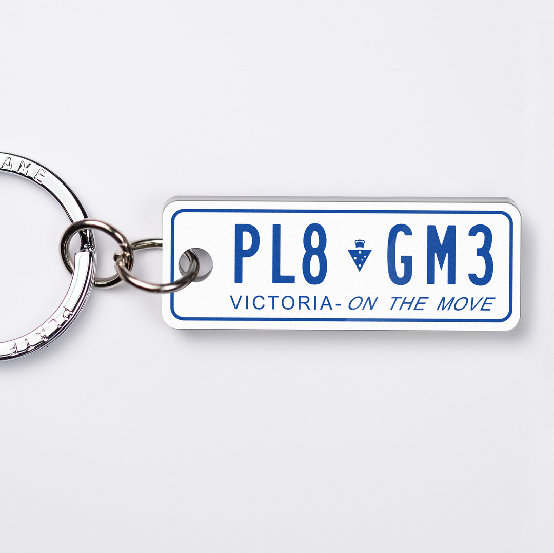 VIC Retro Licence Plate Custom Keychain