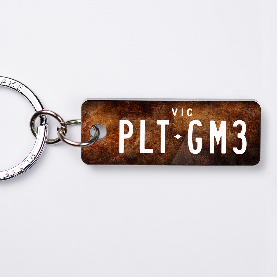 VIC Style Licence Plate Custom Keychain