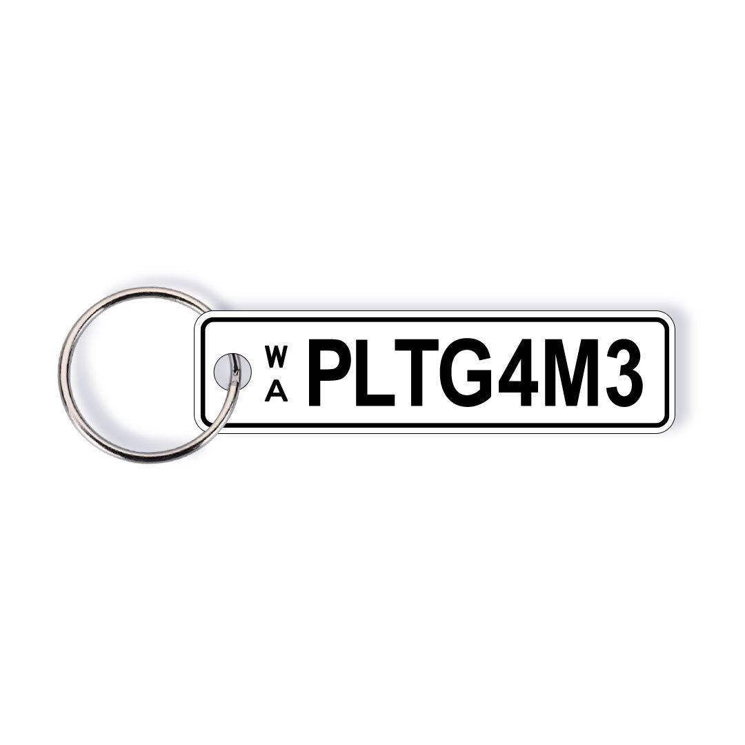 WA Colour (Acrylic Style) Licence Plate Custom Keychain