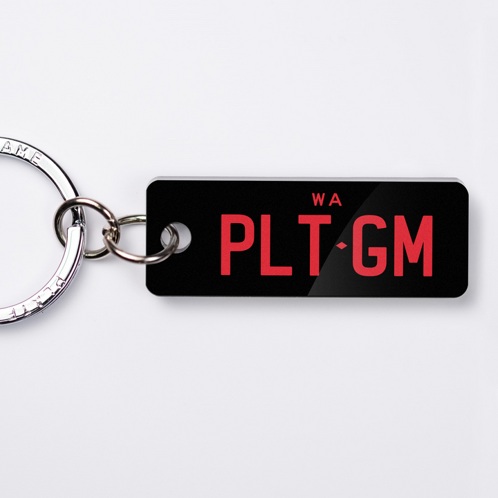WA Intense Licence Plate Custom Keychain