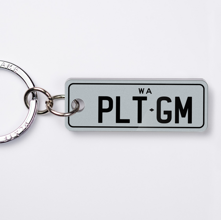 WA Metallic Licence Plate Custom Keychain