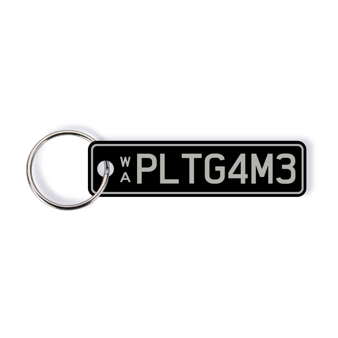 WA Platinum Licence Plate Custom Keychain