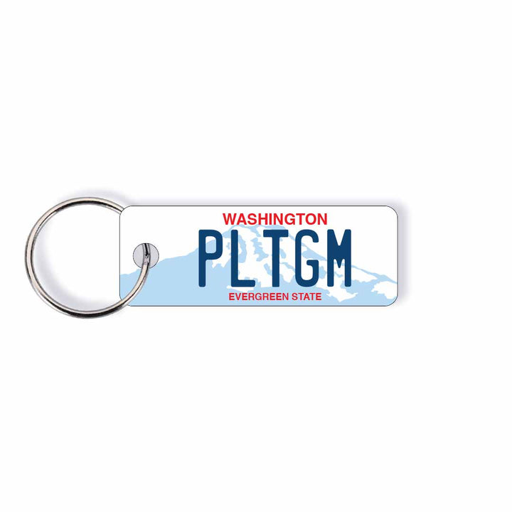 Washington WA State License Plate Custom Keychain